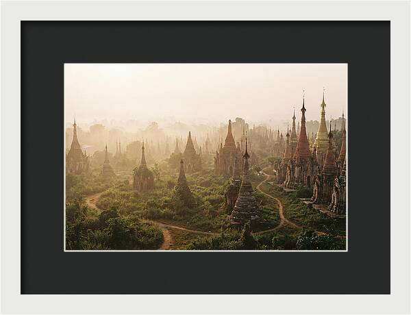 Bagan Temple Field At Dawn