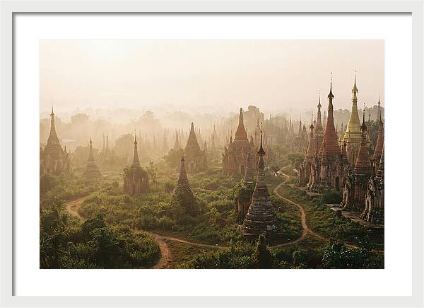 Bagan Temple Field At Dawn