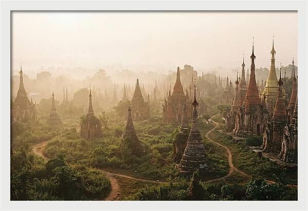 Bagan Temple Field At Dawn