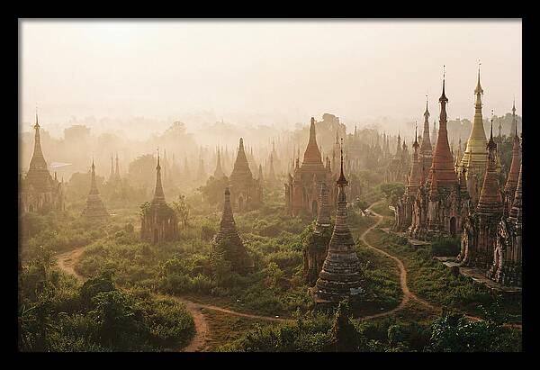 Bagan Temple Field At Dawn