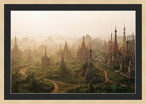 Bagan Temple Field At Dawn