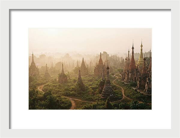 Bagan Temple Field At Dawn