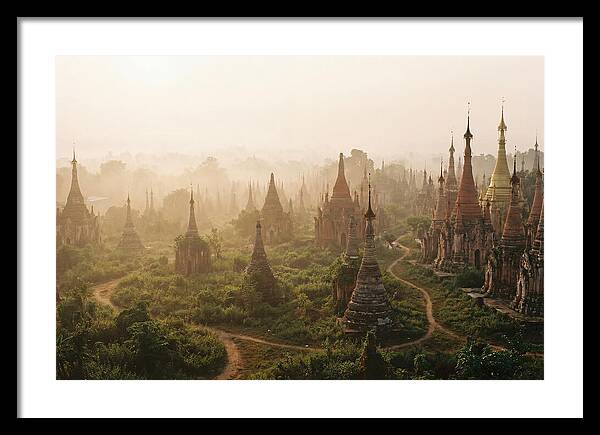 Bagan Temple Field At Dawn