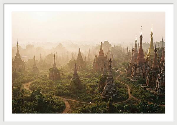 Bagan Temple Field At Dawn