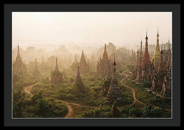 Bagan Temple Field At Dawn