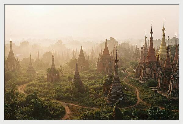 Bagan Temple Field At Dawn