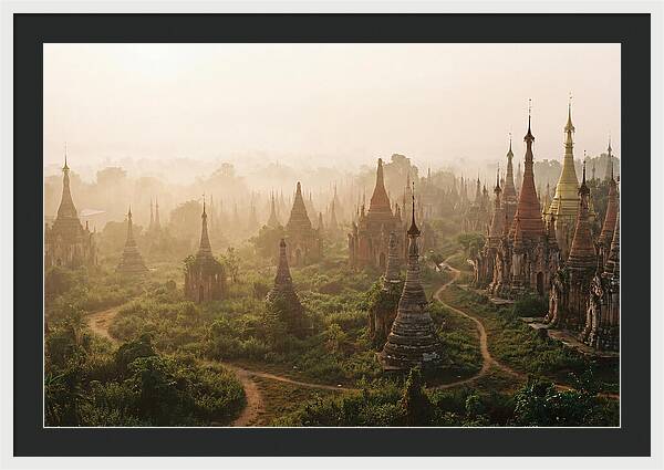Bagan Temple Field At Dawn