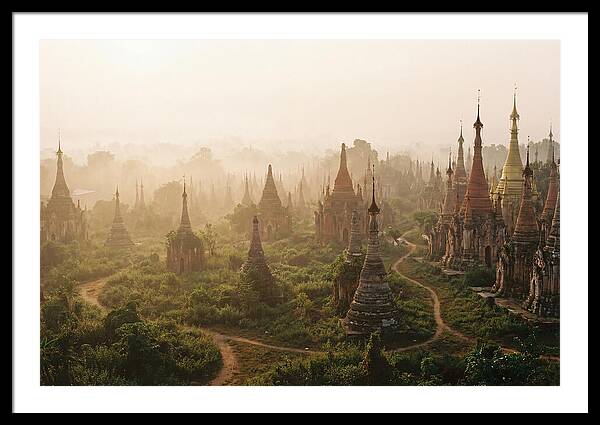 Bagan Temple Field At Dawn