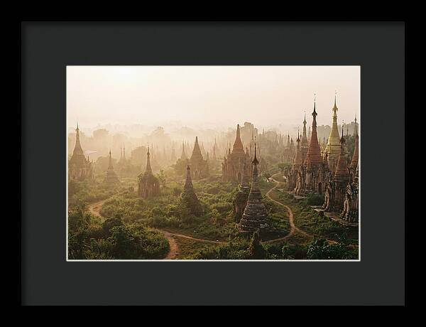 Bagan Temple Field At Dawn