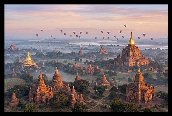 Bagan Temples At Sunrise