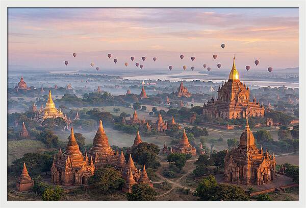 Bagan Temples At Sunrise