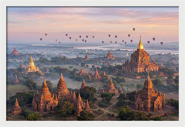 Bagan Temples At Sunrise