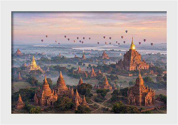 Bagan Temples At Sunrise