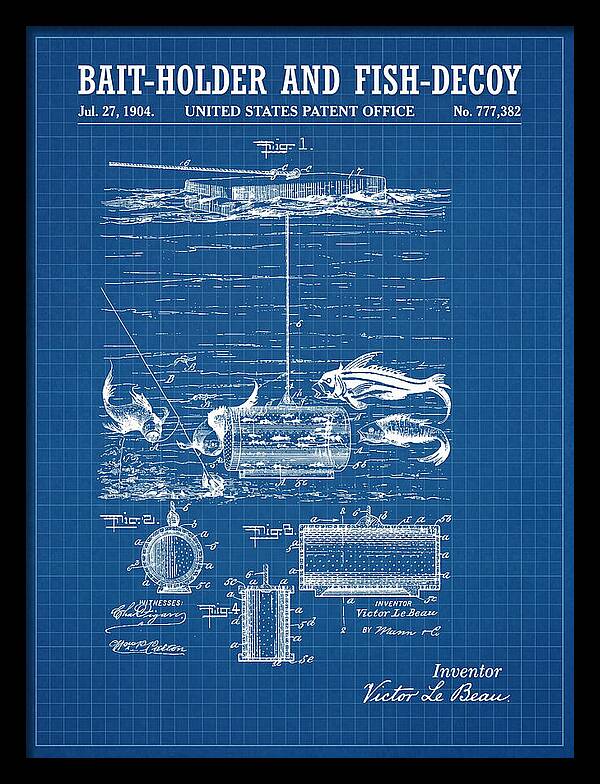 Bait Holder And Fish Decoy Blueprint Patent Us777382a