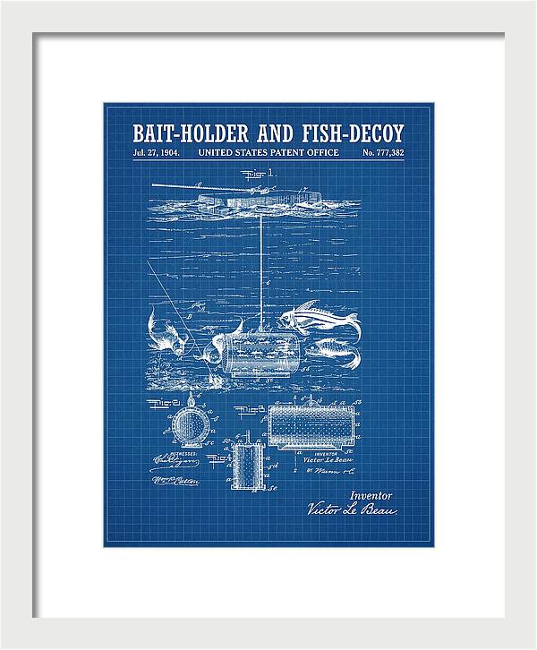 Bait Holder And Fish Decoy Blueprint Patent Us777382a