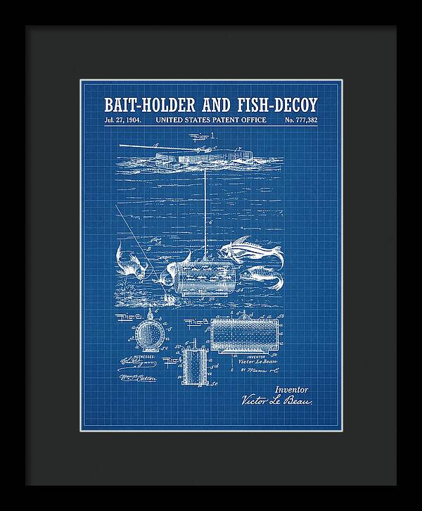 Bait Holder And Fish Decoy Blueprint Patent Us777382a