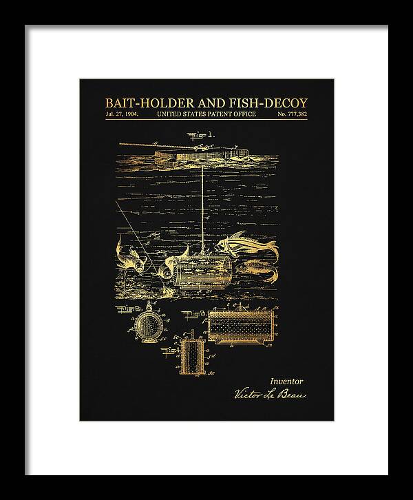 Bait Holder And Fish Decoy Gold Patent Us777382a