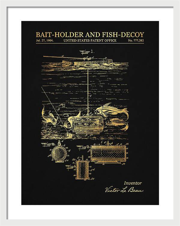 Bait Holder And Fish Decoy Gold Patent Us777382a