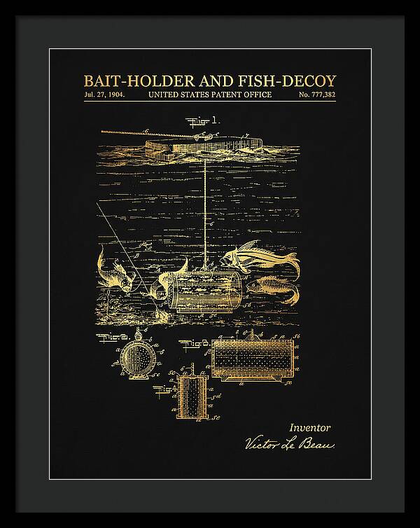 Bait Holder And Fish Decoy Gold Patent Us777382a
