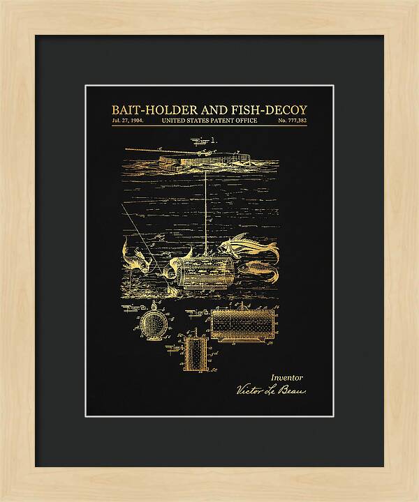 Bait Holder And Fish Decoy Gold Patent Us777382a