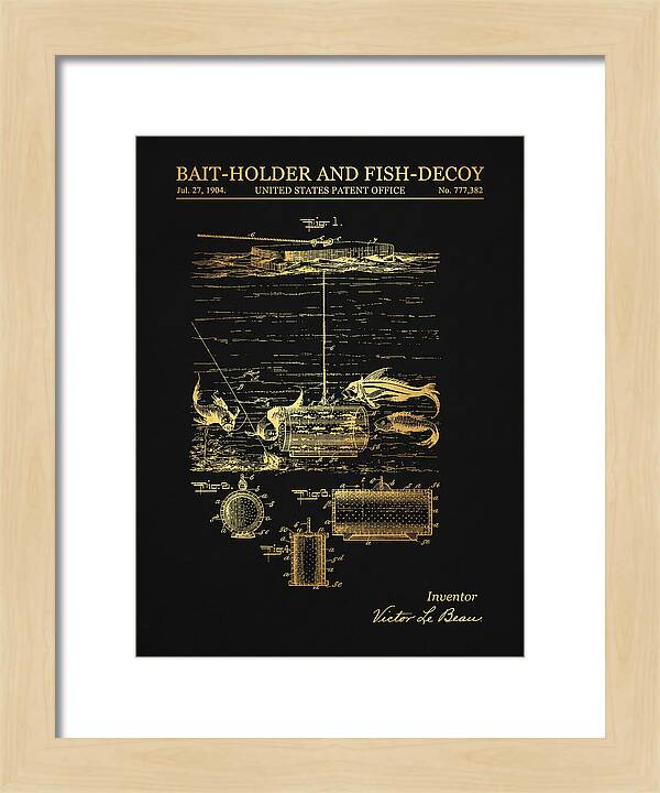Bait Holder And Fish Decoy Gold Patent Us777382a