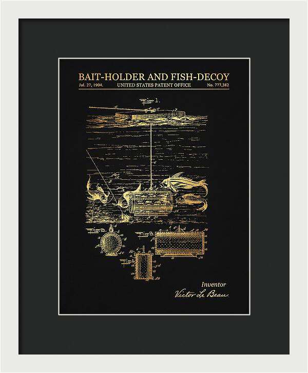 Bait Holder And Fish Decoy Gold Patent Us777382a