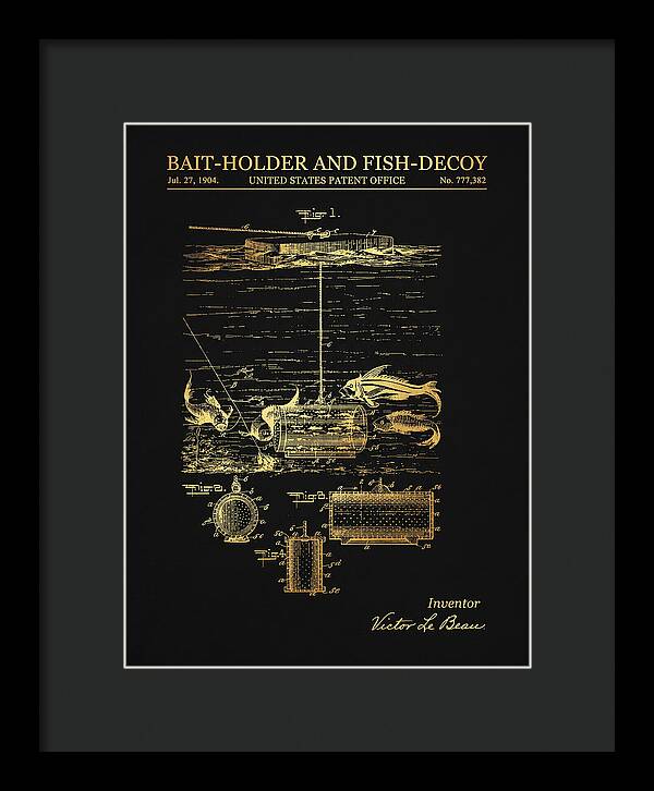 Bait Holder And Fish Decoy Gold Patent Us777382a