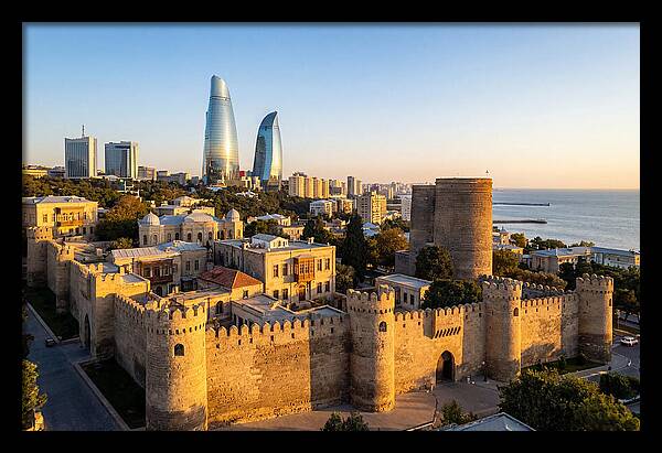 Bakus Old City Meets Modern Skyline