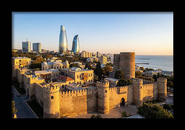 Bakus Old City Meets Modern Skyline