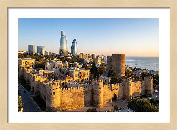 Bakus Old City Meets Modern Skyline