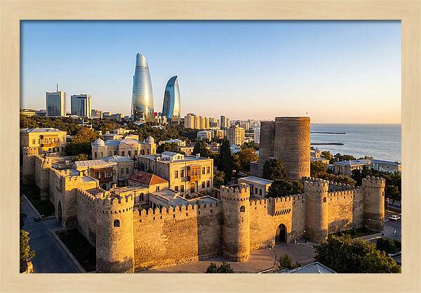 Bakus Old City Meets Modern Skyline