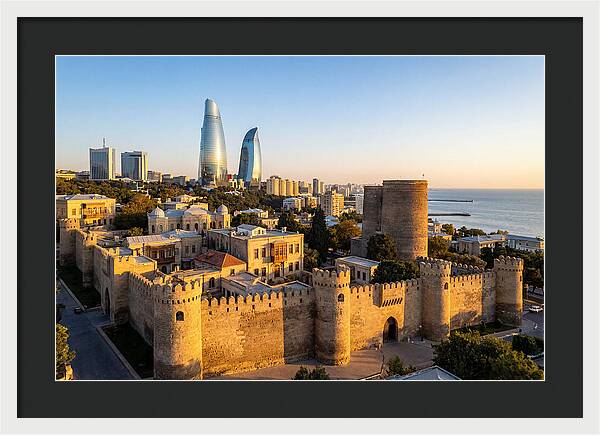 Bakus Old City Meets Modern Skyline