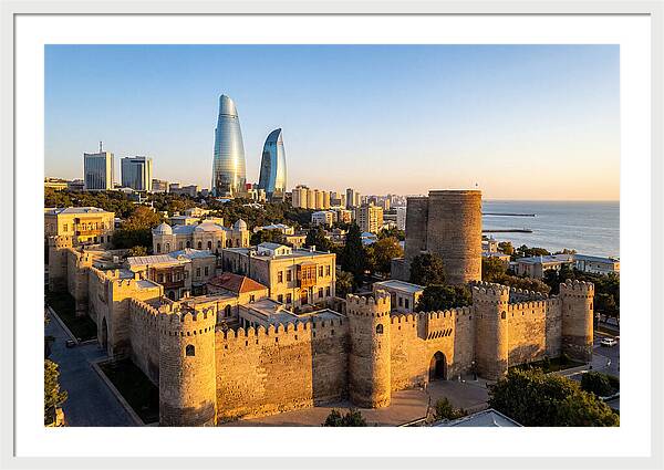 Bakus Old City Meets Modern Skyline