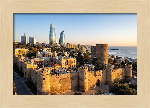 Bakus Old City Meets Modern Skyline