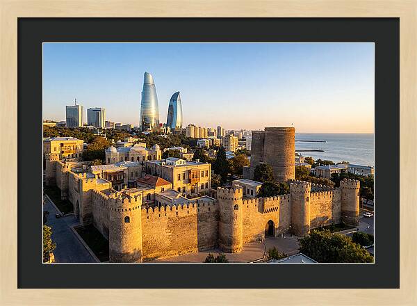 Bakus Old City Meets Modern Skyline