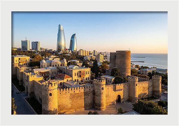 Bakus Old City Meets Modern Skyline