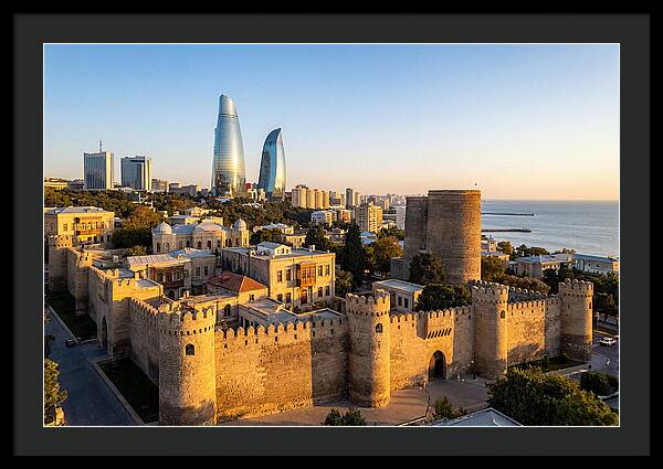 Bakus Old City Meets Modern Skyline