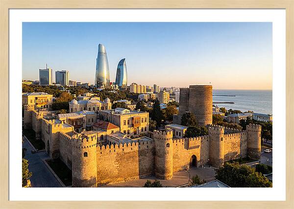 Bakus Old City Meets Modern Skyline