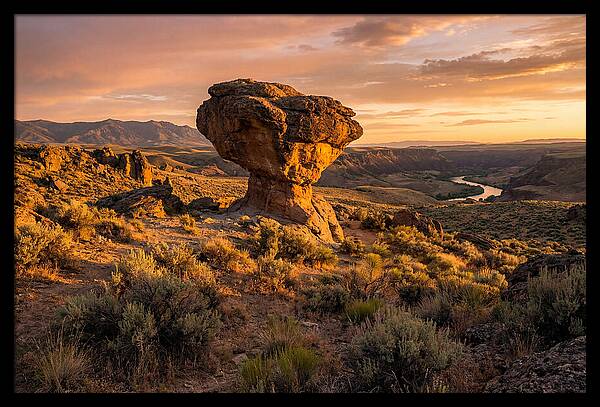Balanced Rock At Sunset