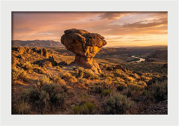 Balanced Rock At Sunset