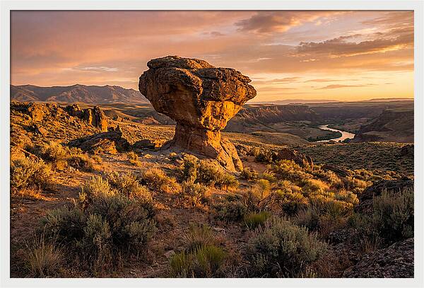 Balanced Rock At Sunset
