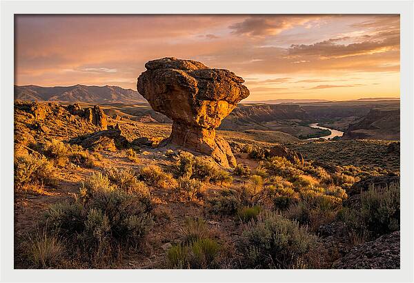 Balanced Rock At Sunset