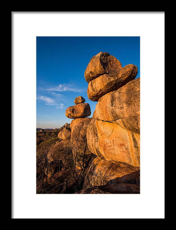 Balanced Rock Formations At Sunset