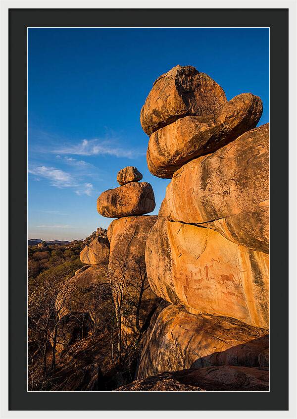 Balanced Rock Formations At Sunset