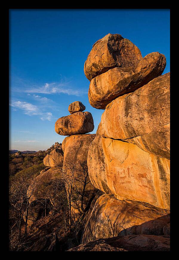 Balanced Rock Formations At Sunset