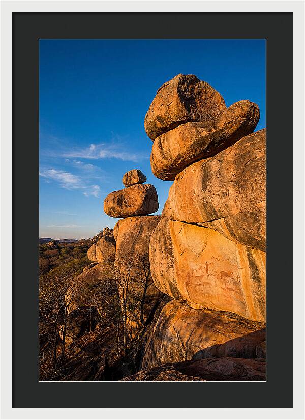 Balanced Rock Formations At Sunset