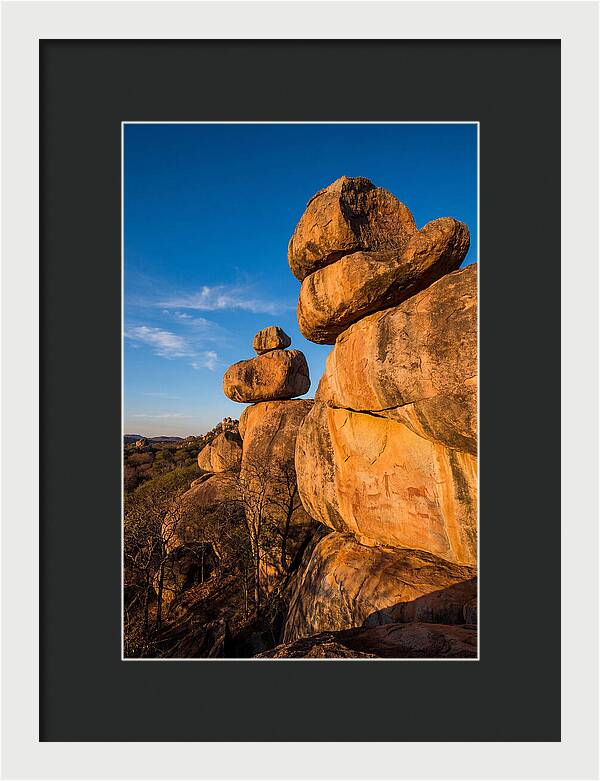 Balanced Rock Formations At Sunset