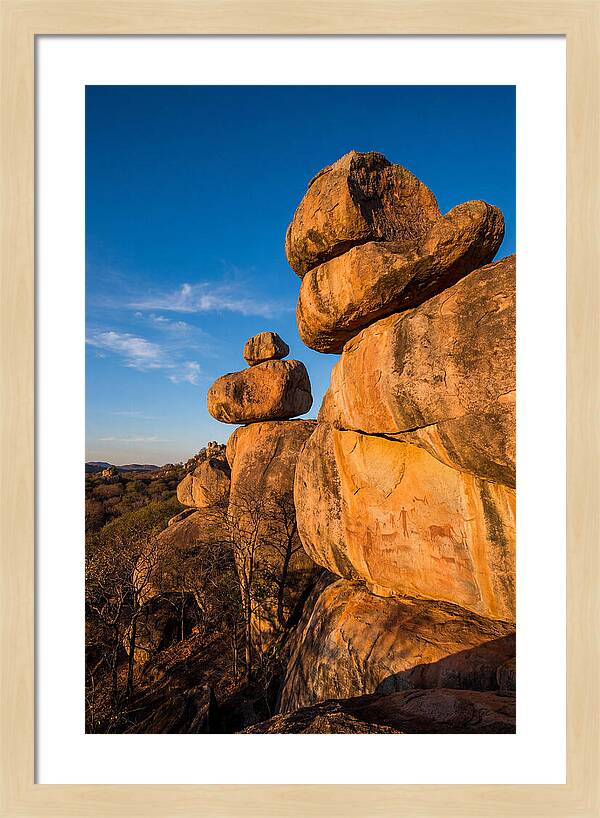 Balanced Rock Formations At Sunset