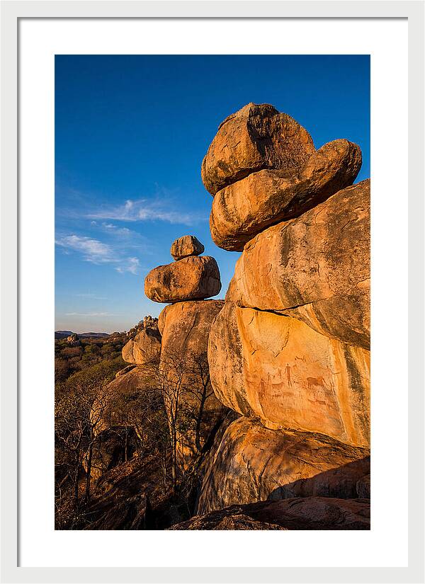 Balanced Rock Formations At Sunset