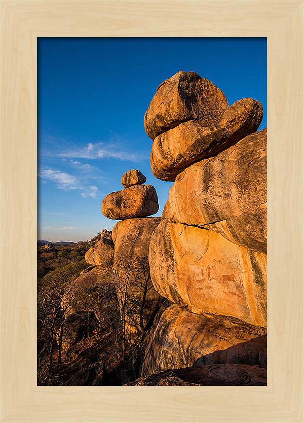 Balanced Rock Formations At Sunset